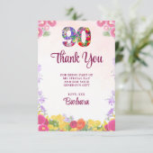 エレガントフローラ90th誕生日パーティー/ 90年 サンキューカード (スタンド正面)