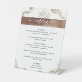 エレガントフローラ（アーストーン付き） Water color Menu 台座サイン (正面)