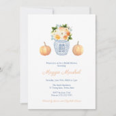 エレガントフローラ&カボチャンスオータムブライダルシャワー 招待状 (正面)