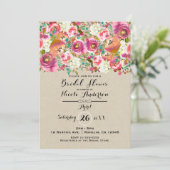 エレガントフローラ&クラフトシャビーシックブライダルシャワー 招待状 (スタンド正面)