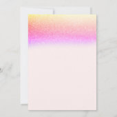 エレガントフローラ、グリッター目盛りキャップ 招待状 (裏面)