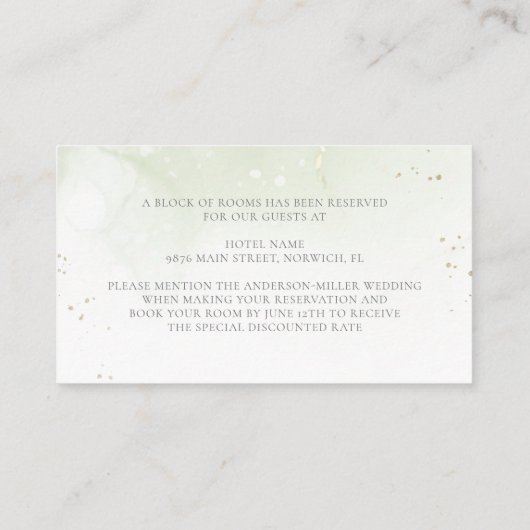 エレガントフローラ・グリ結婚ーナリーズ・アコモデーションズ エンクロージャーカード (裏面)