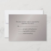 エレガントフローラ |シルバーデザインRSVPカード 出欠カード (裏面)