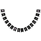 エレガントフローラ&スカルハロウィーン誕生日パーティー バンティングフラッグ (全)