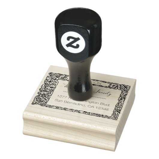 エレガントフローラ |スクリプトカスタム差出人住所 ラバースタンプ (スタンプ)