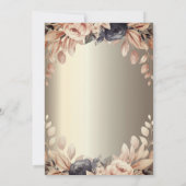 エレガントフローラ，ストリングライト90誕生日 招待状 (裏面)