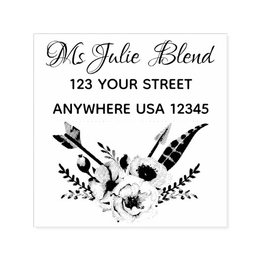 エレガントフローラ セルフインキングスタンプ (デザイン)