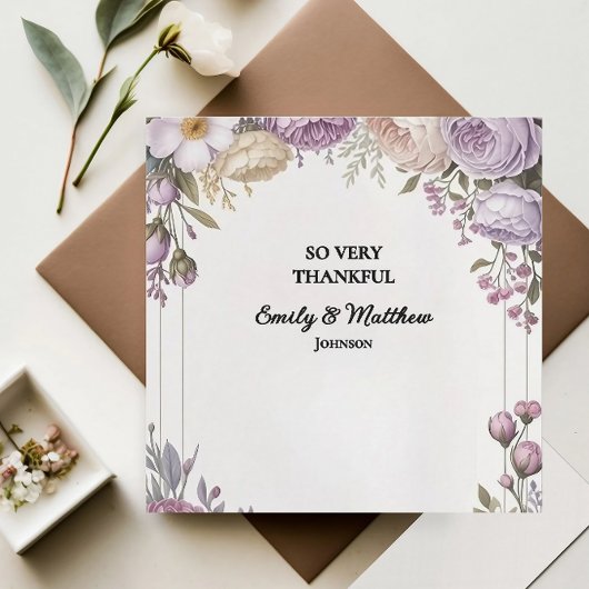 エレガントフローラ・デザイナサンキューカード サンキューカード