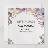 エレガントフローラ・デザイナ日付の保存 セーブザデート (正面)