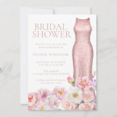 エレガントフローラ&ドレスビューティフルブライダルシャワー 招待状 (正面)