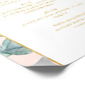 エレガントフローラ パステル結婚のドリンク ポスター (角)