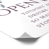 エレガントフローラ |パープルピンクガーランドオープンバー ポスター (角)