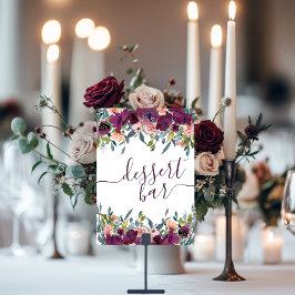 エレガントフローラ |パープルピンクガーランドデザートバー テーブルナンバー