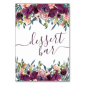 エレガントフローラ |パープルピンクガーランドデザートバー テーブルナンバー (正面)