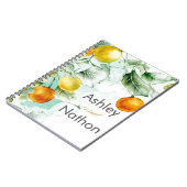 エレガントフローラ&フルーツ水の色の夏結婚の ノートブック (左側)