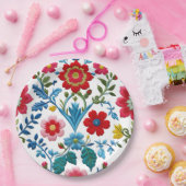 エレガントフローラ ペーパープレート (パーティー)