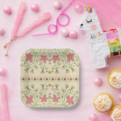 エレガントフローラ ペーパープレート (パーティー)