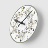 エレガントフローラ ラウンド壁時計 (傾斜)