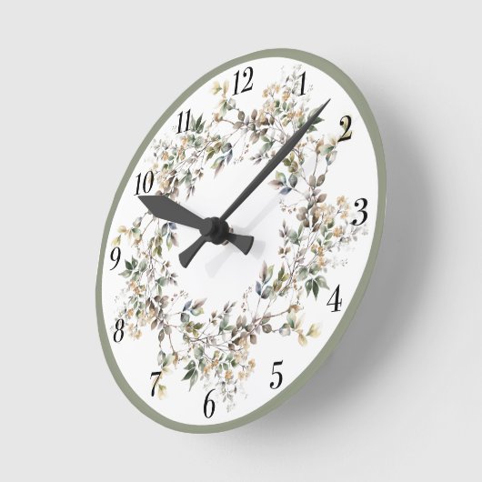 エレガントフローラ ラウンド壁時計 (傾斜)