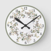 エレガントフローラ ラウンド壁時計 (正面)