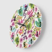エレガントフローラ ラージ壁時計 (傾斜)