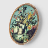 エレガントフローラ ラージ壁時計 (傾斜)