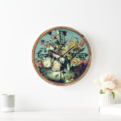 エレガントフローラ ラージ壁時計 (ホーム)