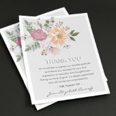 エレガントフローラ&リーフ悔やみや弔慰葬儀 サンキューカード