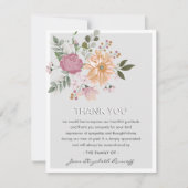 エレガントフローラ&リーフ悔やみや弔慰葬儀 サンキューカード (正面)