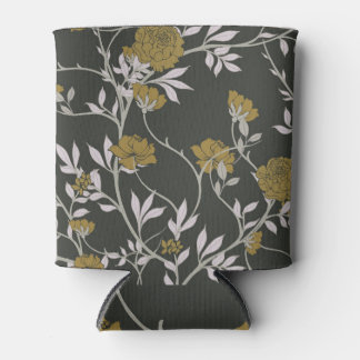 エレガントフローラ:ヴィンテージパターンデザイン。 缶クーラー