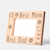 エレガントフローラ、「愛」、お母さ最高のんと最高のパパ レーザー彫刻フレーム (左)