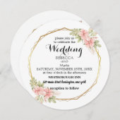 エレガントフローラ 招待状 (正面/裏面)