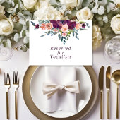 エレガントフローラ |紫色のピンクの予約サイン ノートカード