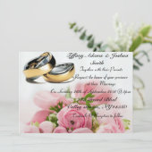 エレガントフローラ、結婚のバンド招待状 招待状 (スタンド正面)
