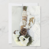 エレガントフローラ、結婚のバンド招待状 招待状 (裏面)