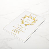 エレガントフローラ、習字スクリプト 箔シーズンカード (回転した状態)