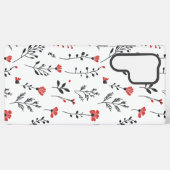 エレガントフローラ – 赤と黒の植物模様 SAMSUNG GALAXYケース (裏面横)