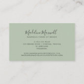 エレガントフローラ |金ゴールドリーフプロフェッショナル 名刺 (裏面)