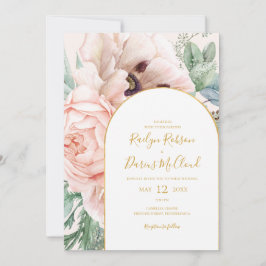 エレガントフローラ | Pastel All 結婚 In One's 招待状