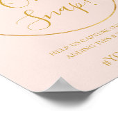 エレガントフローラ | Pastel Oh Snap結婚のハッシュタグ ポスター (角)