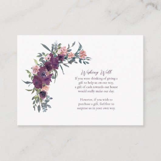 エレガントフローラ | Purple Garland Wishing Well エンクロージャーカード (正面)