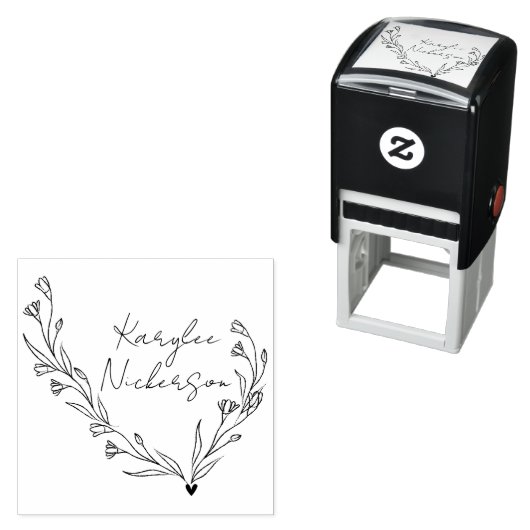 エレガントフローラDoodleスクリプト セルフインキングスタンプ (インサイチュ)