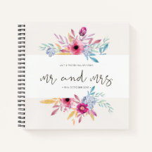 エレガントフローラMr. & Mrs. 結婚 Guestbook Notebook