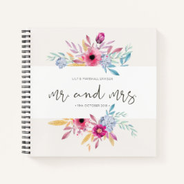 エレガントフローラMr. & Mrs. 結婚 Guestbook Notebook ノートブック
