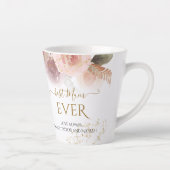 エレガントフローラMum 最高の Ever金ゴールドグリッター名 カフェラテマグ (右)