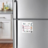 エレガントフローラQRコードの日付を保存結婚する マグネット招待状