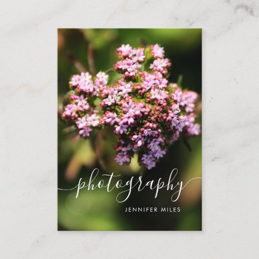 エレガントフローラQRコード最小化写真 名刺 (正面)