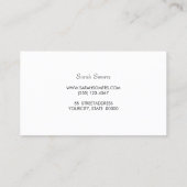 エレガントブモダンラックスシルバーストライプのプロフェッショナル 名刺 (裏面)