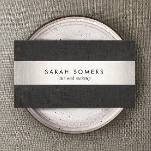 エレガントブモダンラックスシルバーストライプのプロフェッショナル 名刺