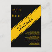 エレガントブモダンラック&金ゴールドラグジュアリーシック結婚ズ エンクロージャーカード (正面)